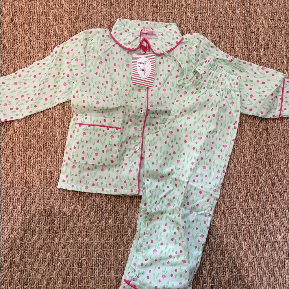 BNWT Charming Kids Pajama Set with Pink Accents